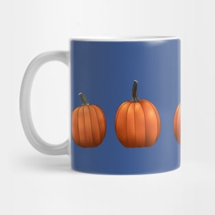 Five Pumpkins (Blue) Mug